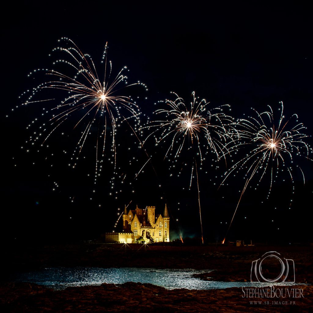 Feu d'artifice Quiberon château Turpault