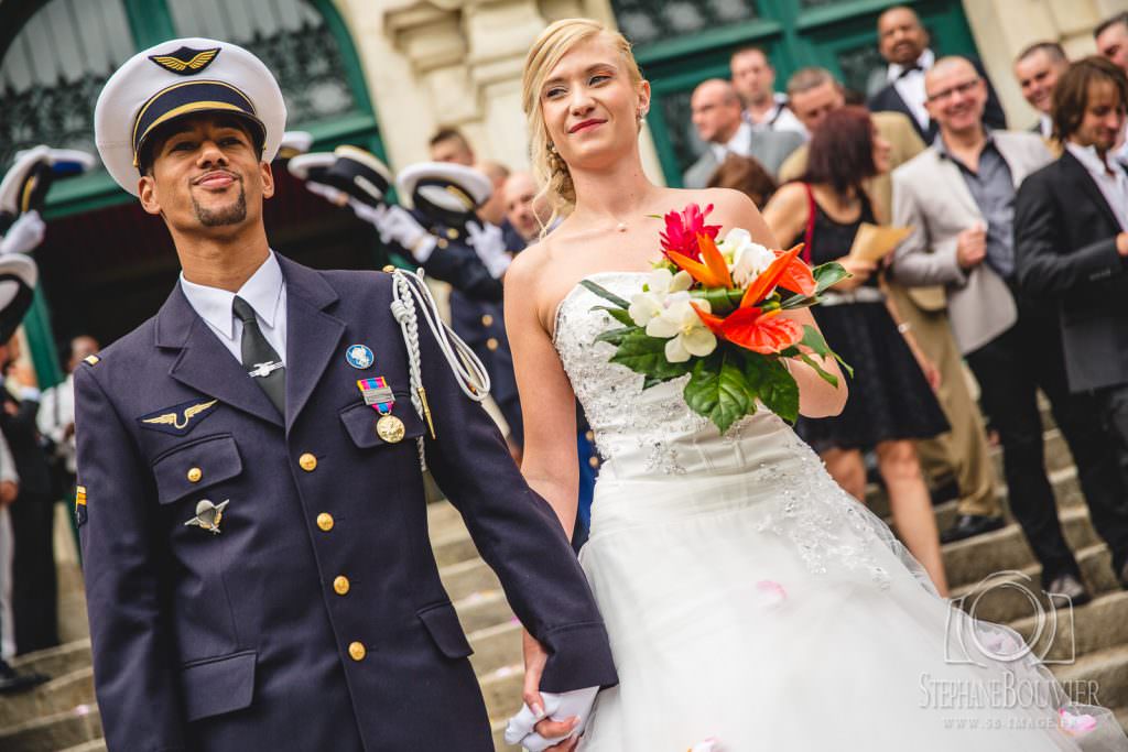 Mariage mairie de Vannes, uniforme armée de l'air