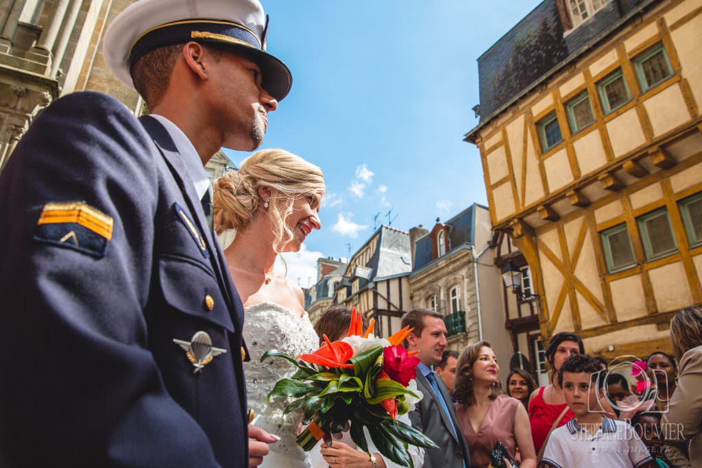 Mariage cathédrale de Vannes, uniforme armée de l'air