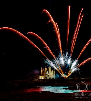 Feu d’artifice au château Turpault à Quiberon