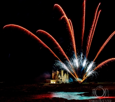 Feu d&rsquo;artifice au château Turpault à Quiberon